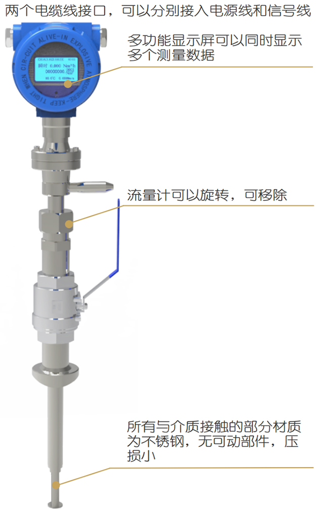 壓縮空氣熱式氣體質(zhì)量流量計(jì)結(jié)構(gòu)圖